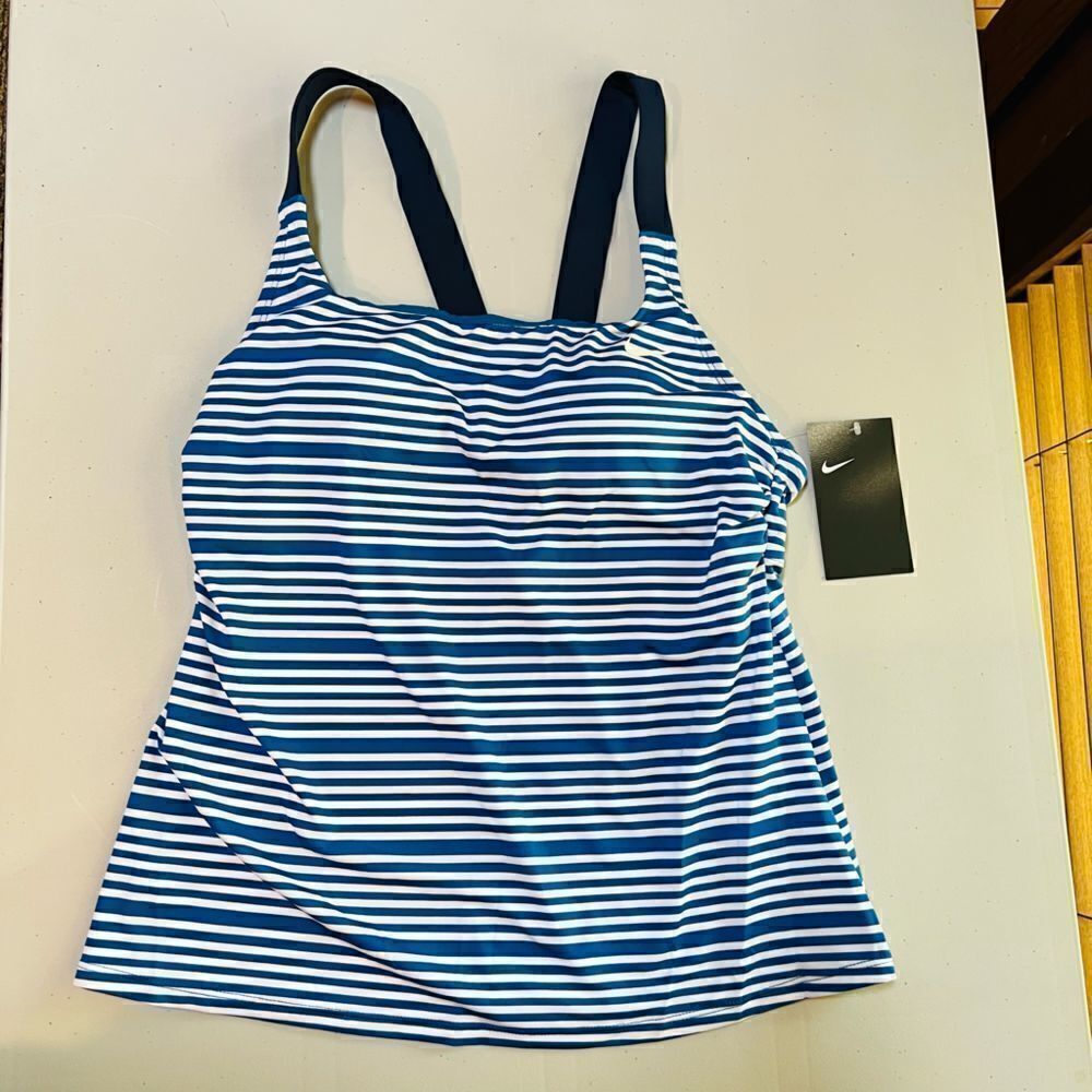Nike Tankini Striped Blue Small
